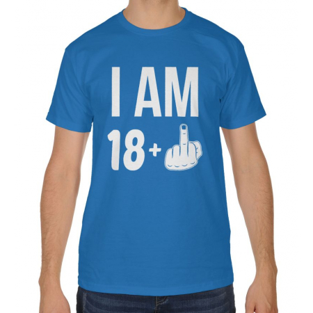 Koszulka męska na 18 urodziny I am 18 + fuck you